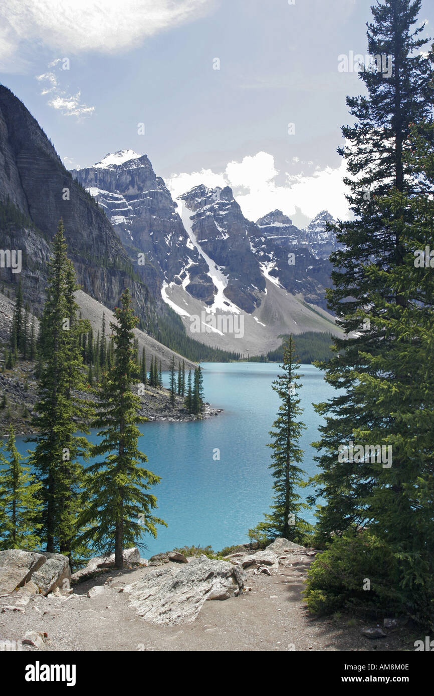 Moraine Lake Alberta Canada Stock Photo