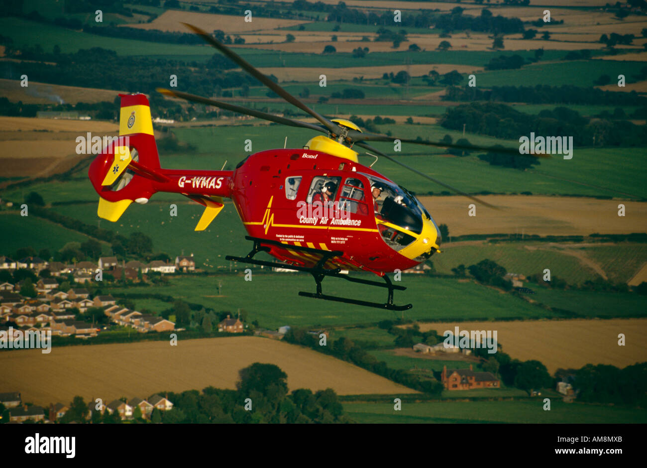 West Midlands Air Ambulance Stock Photo
