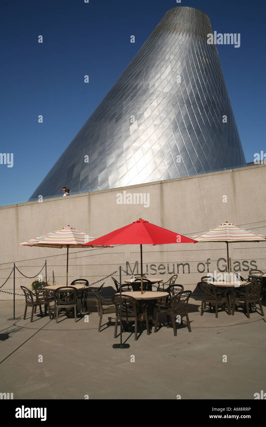 Museum of Glass in Washington; 'hot shop' cone of glass shop in
