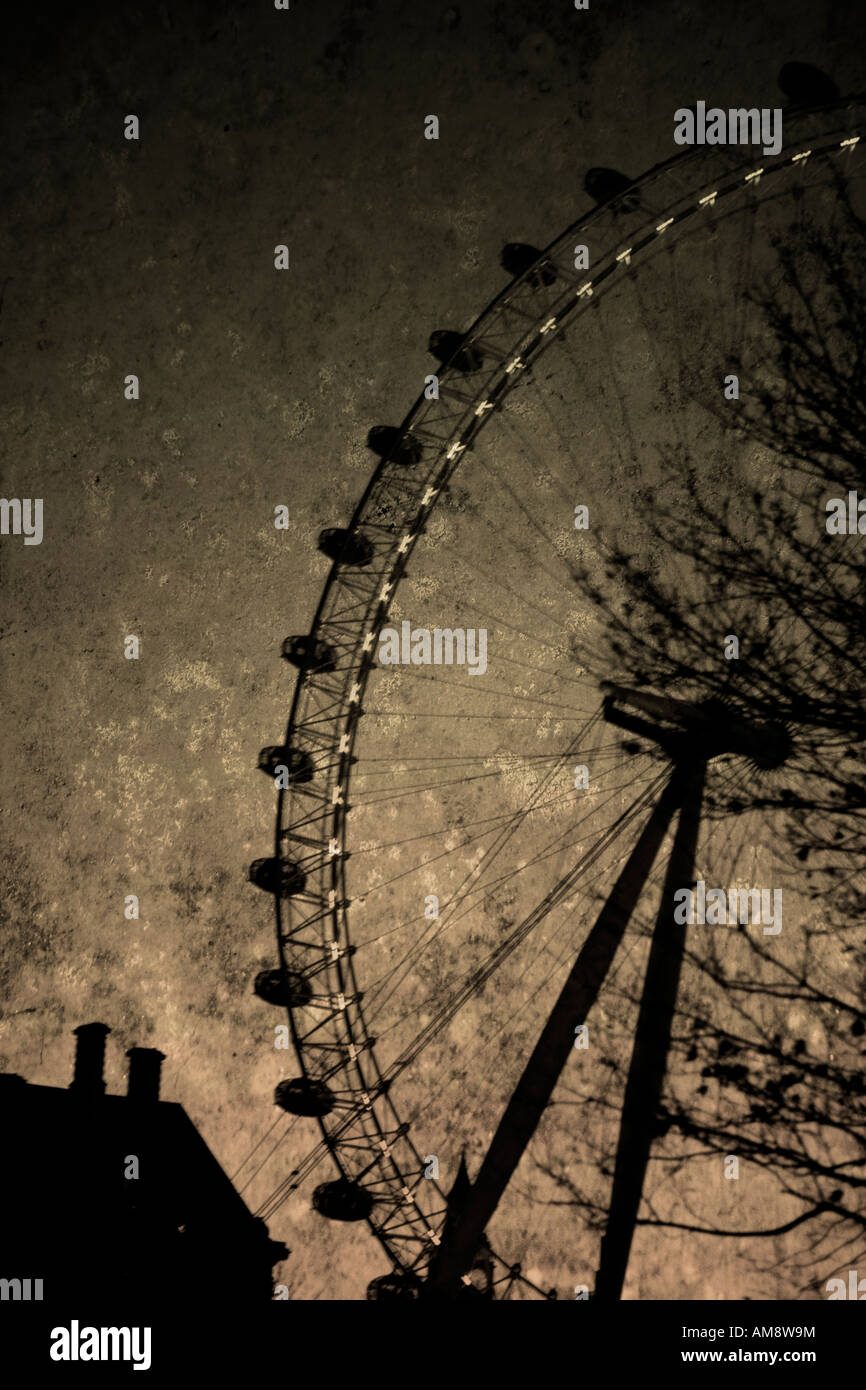 London eye photo illustration Stock Photo