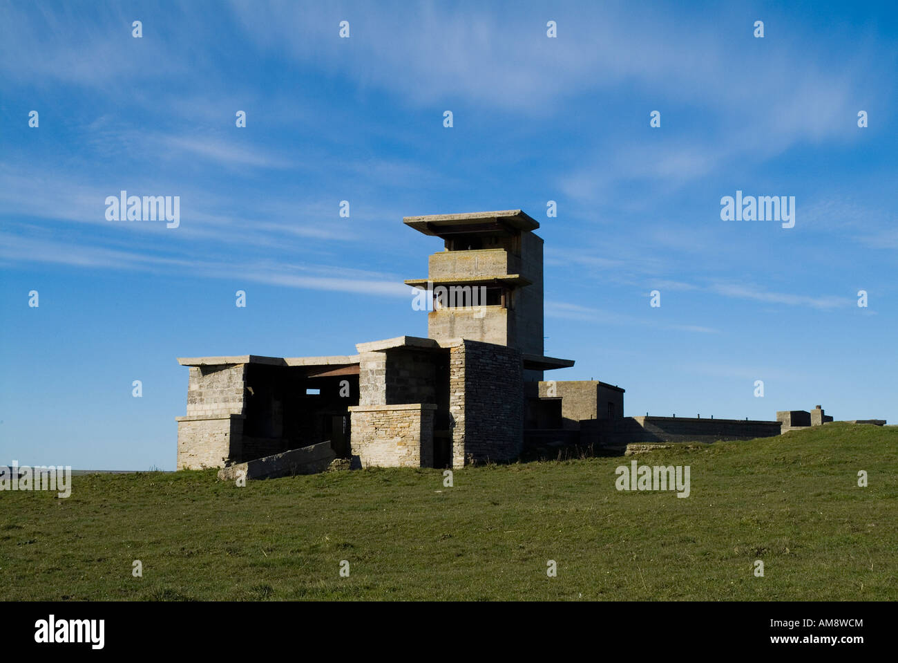 dh HOLM ORKNEY Graemeshall sea defense gun position battery Stock Photo