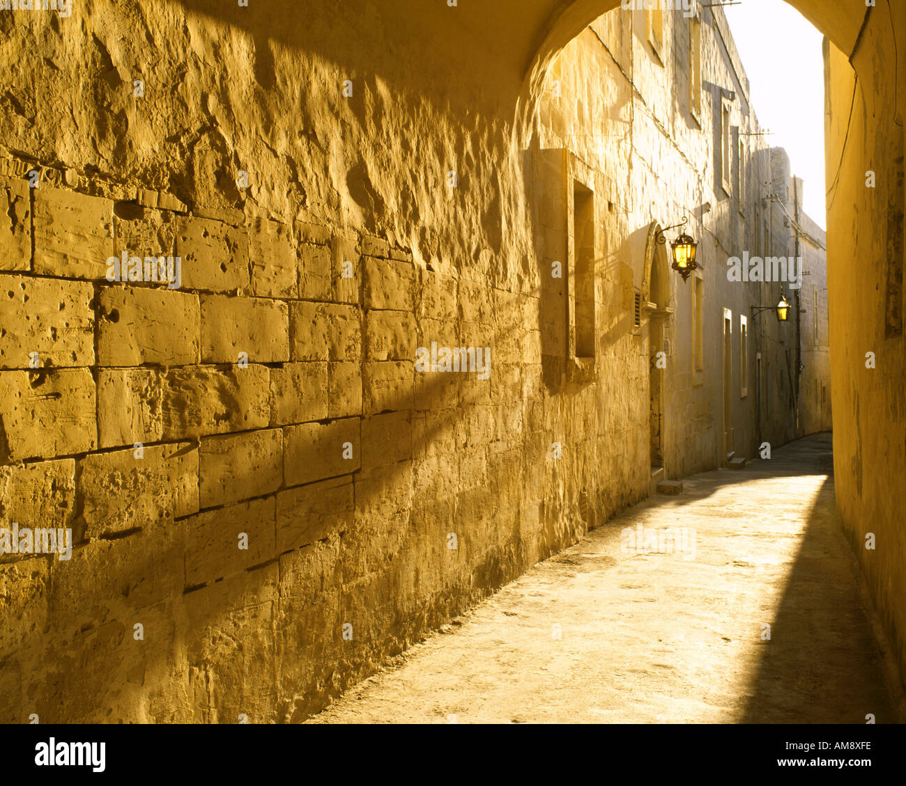 MT - MDINA: Detail within the Walled City Stock Photo