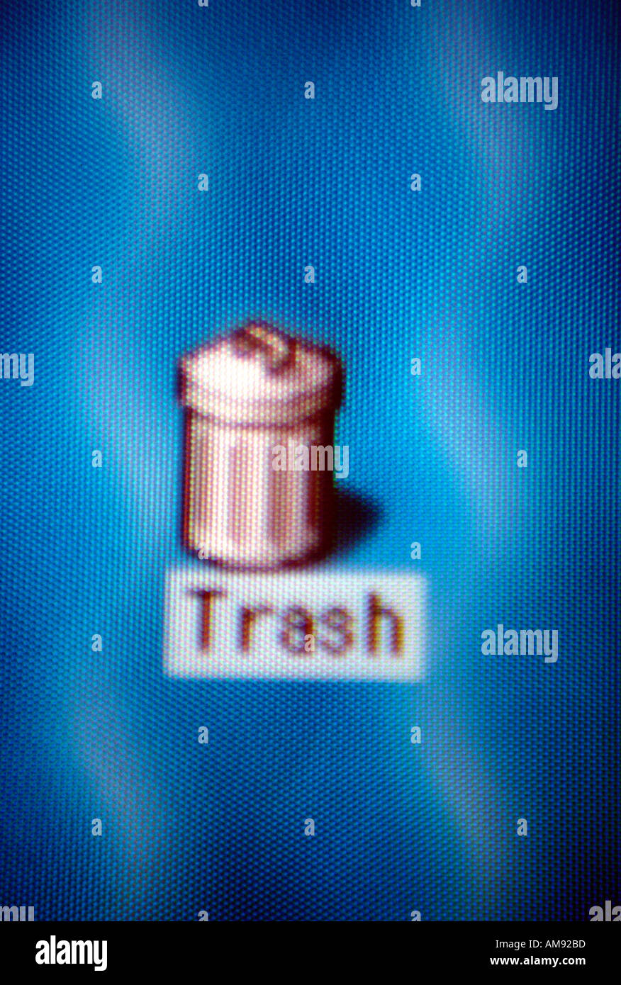 trash on desktop computer Stock Photo Alamy
