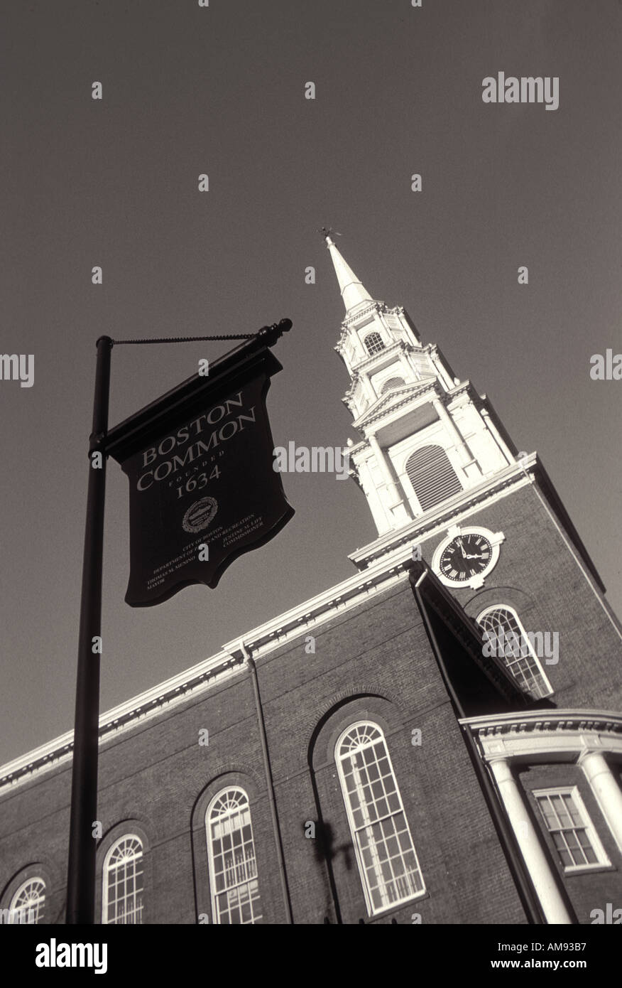 Boston Common Sign Stock Photo