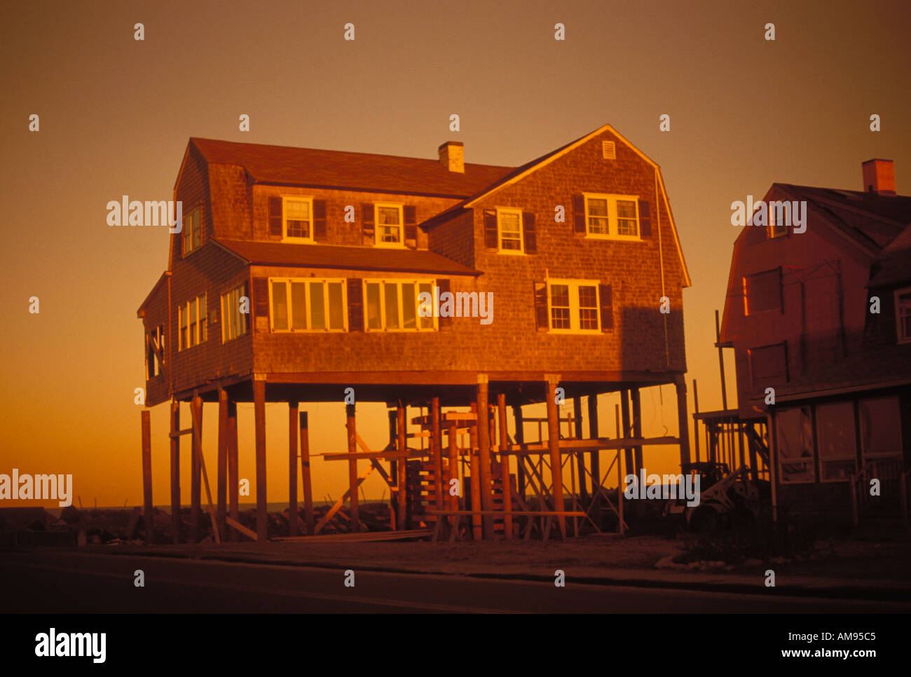 House On Stilts Cape Cod MA Stock Photo Alamy