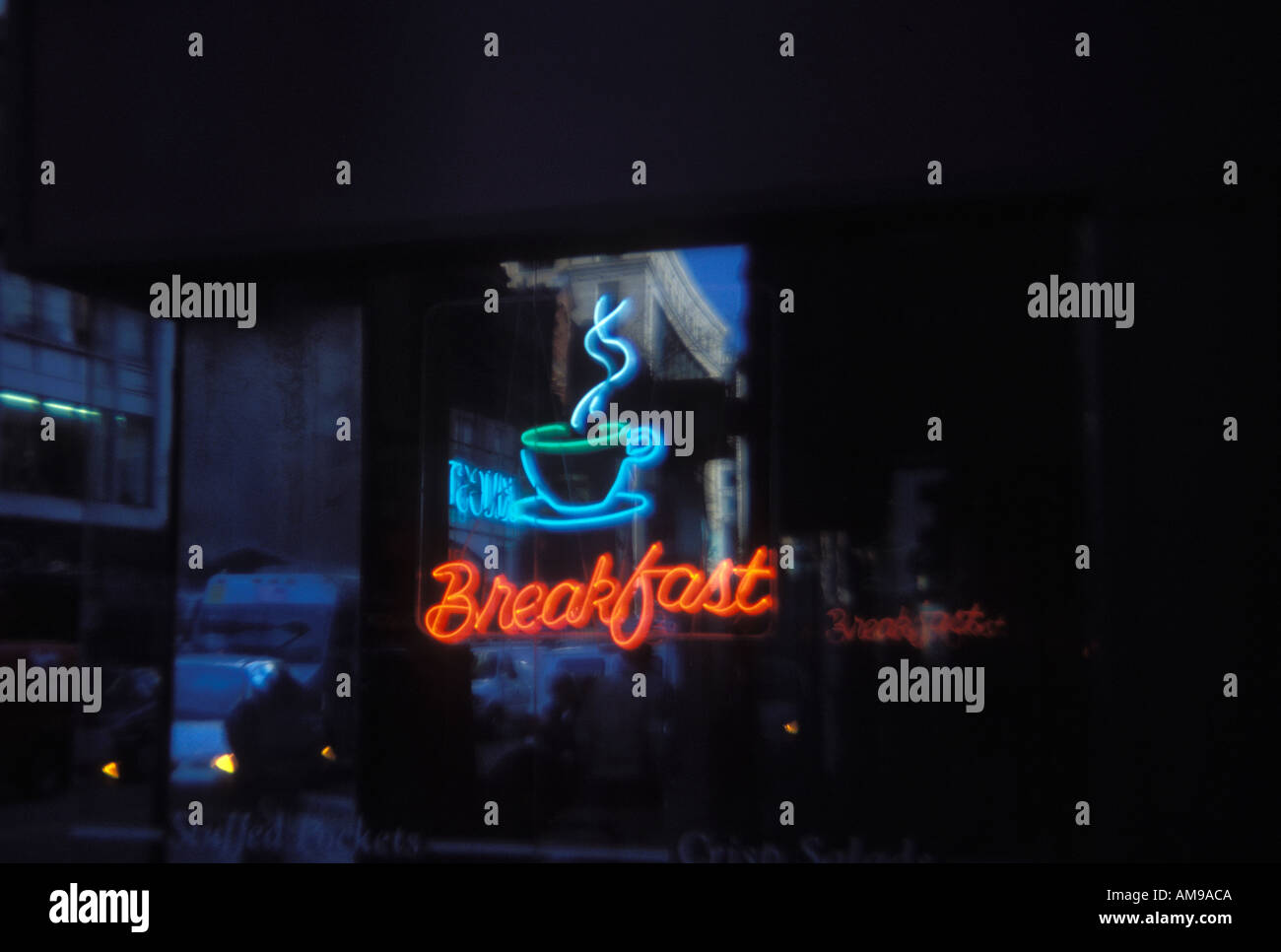 Breakfast Neon Sign Stock Photo - Alamy
