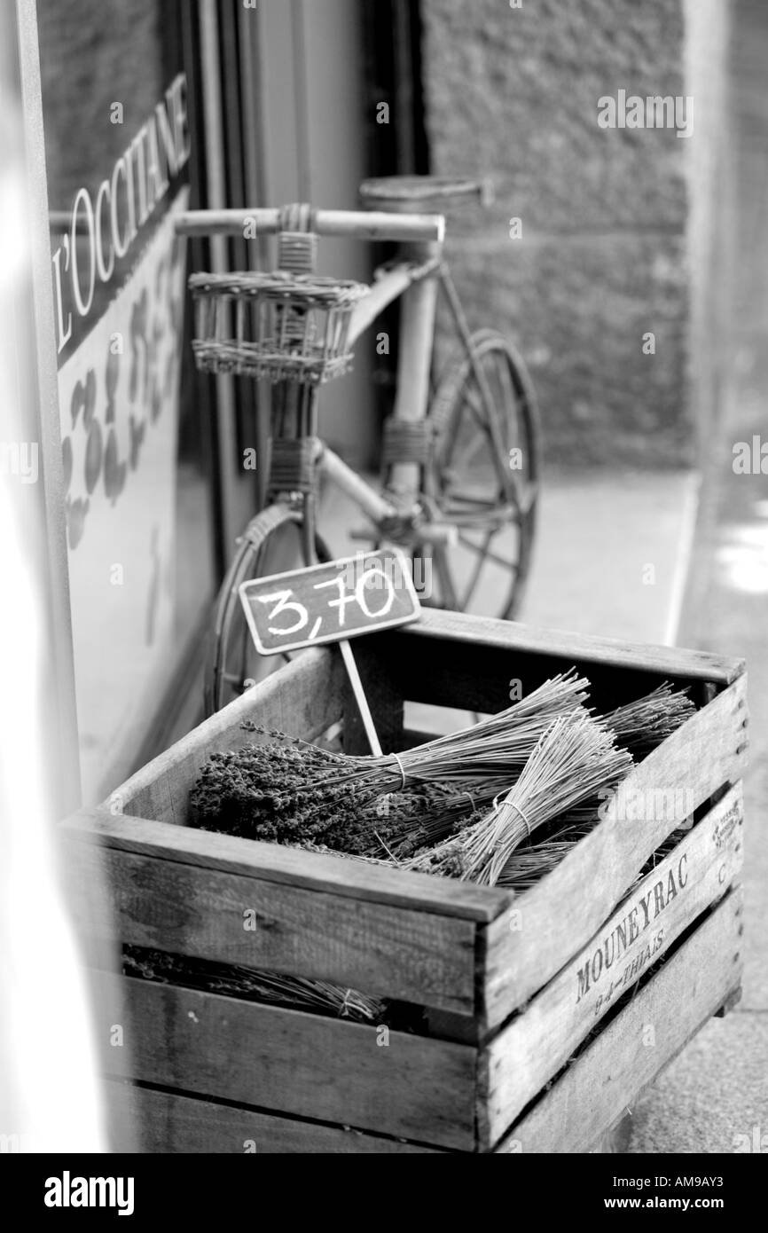 Lavender box in St Malo Stock Photo