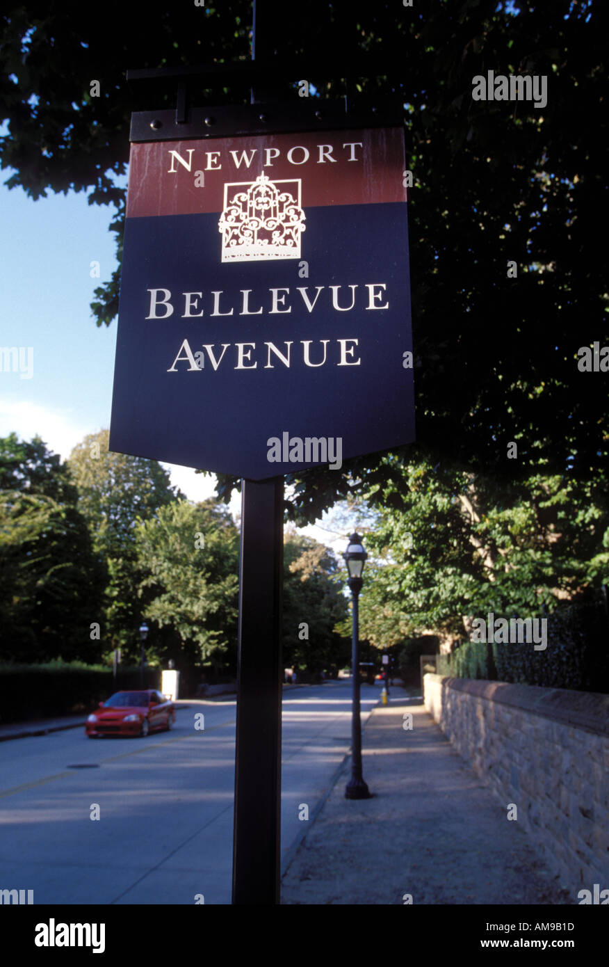 Bellevue Avenue Newport Rhode Island Stock Photo Alamy