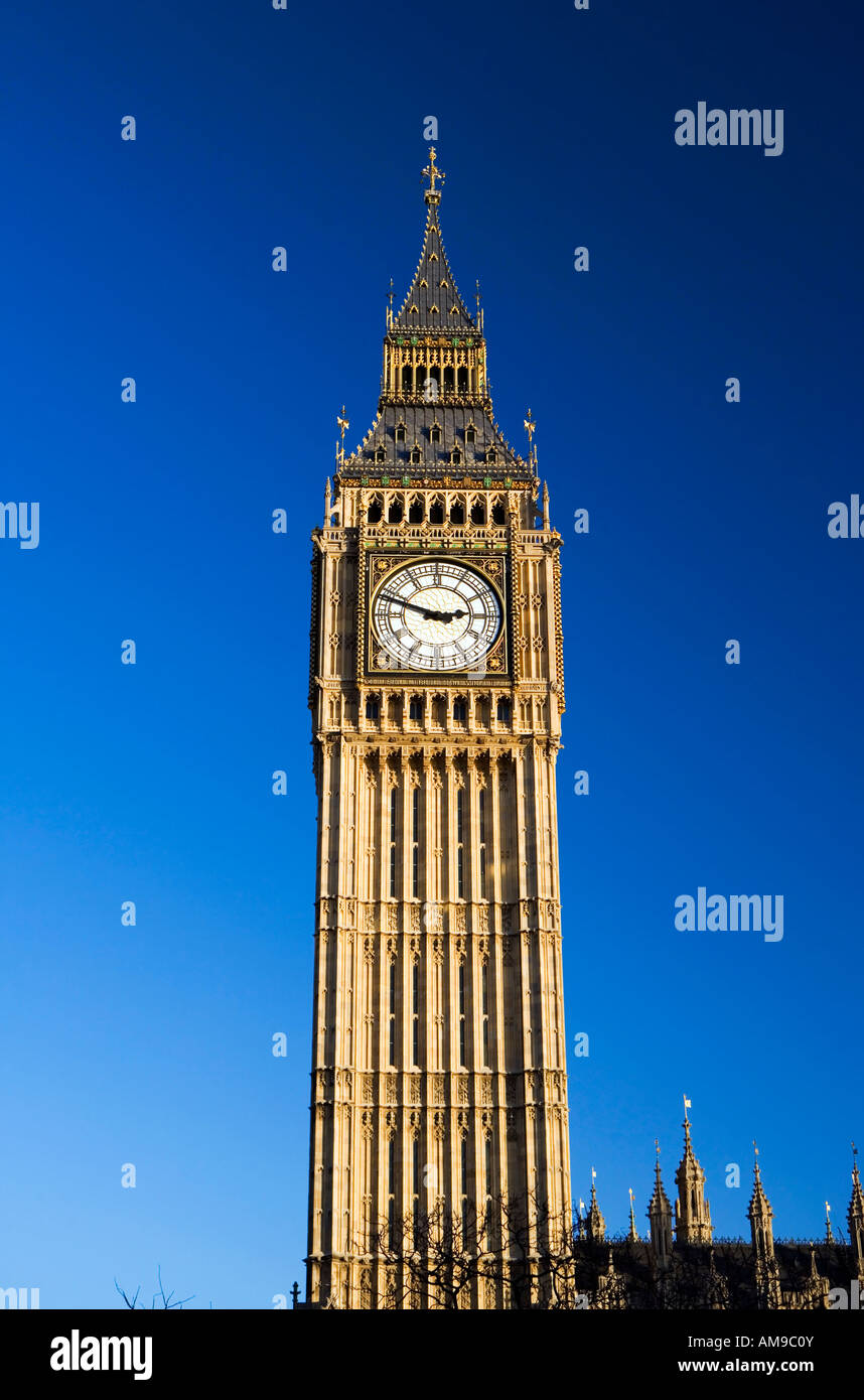 Big Ben situated at Houses of Parliament Westminster London England Stock Photo