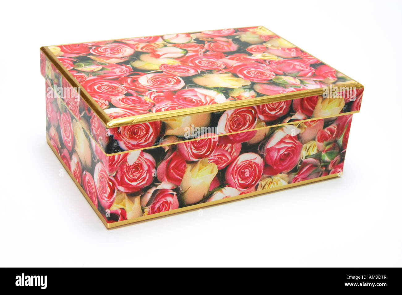 Gift Box on White Background Stock Photo - Alamy