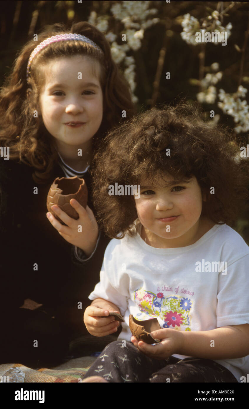 Children eating chocolate eggs hires stock photography and images Alamy