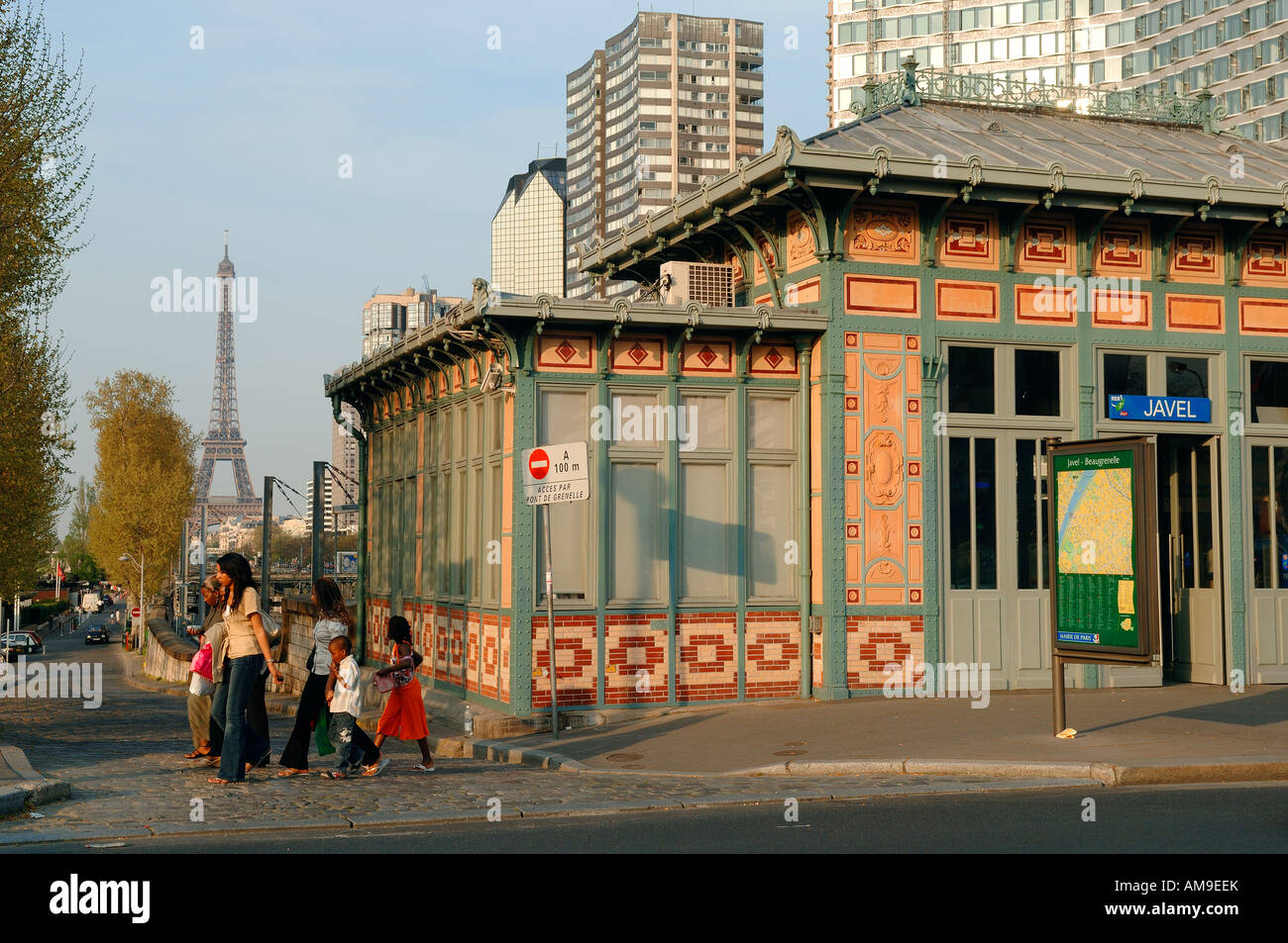 France, Paris, Javel subway station, Quai Andre Citroen Stock Photo