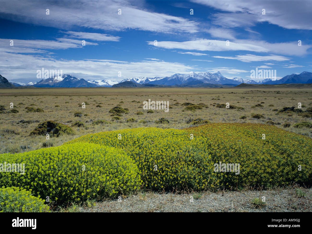 The Andes in Parque Nacional Perito Moreno, Patagonia, Argentina Stock Photo