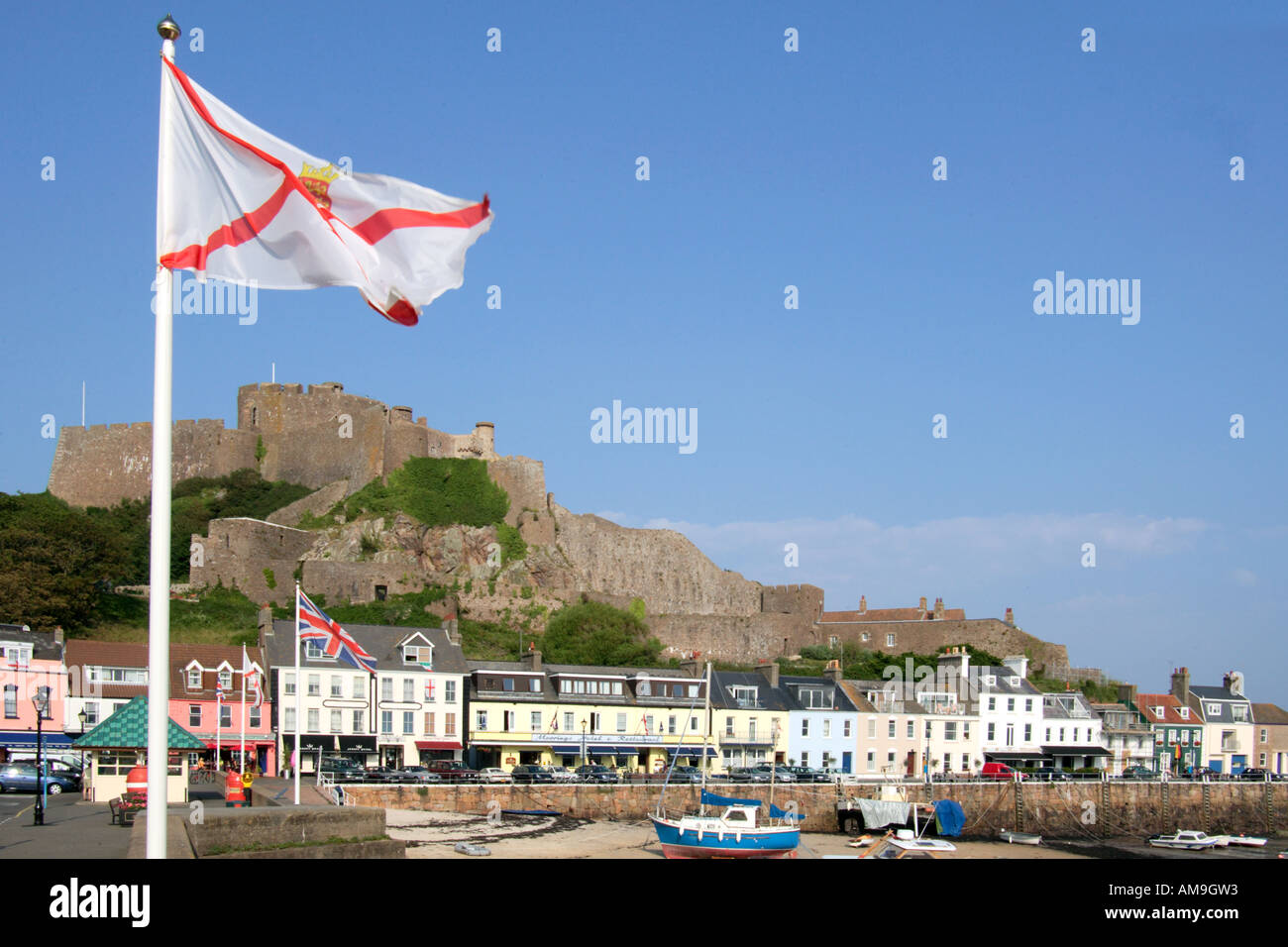 Jersey channel island flag hi-res stock photography and images - Alamy