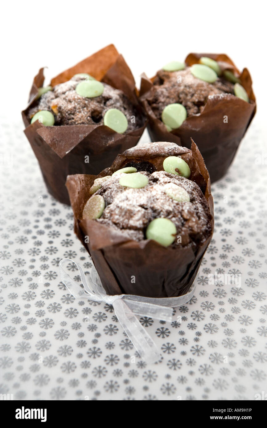 Luxury chocolate muffins Stock Photo