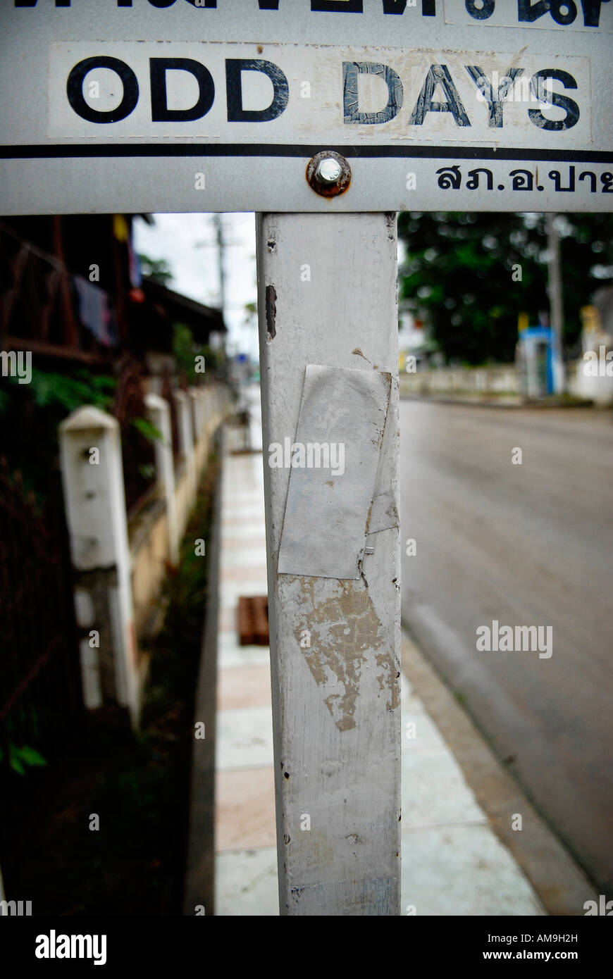 sign in pai, northern thailand Stock Photo - Alamy