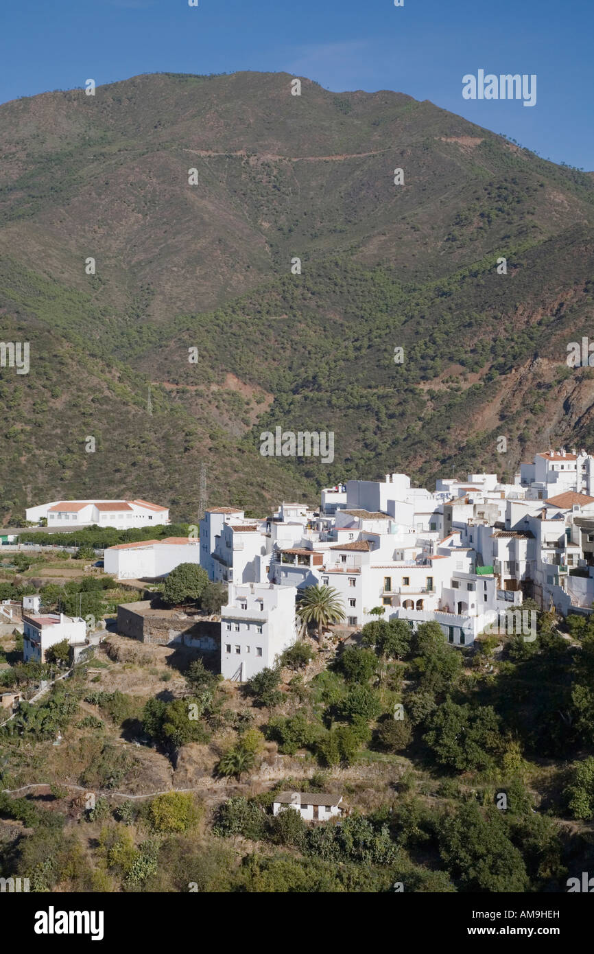 White village of Istan inland Costa del Sol Malaga Province Spain Stock Photo Alamy