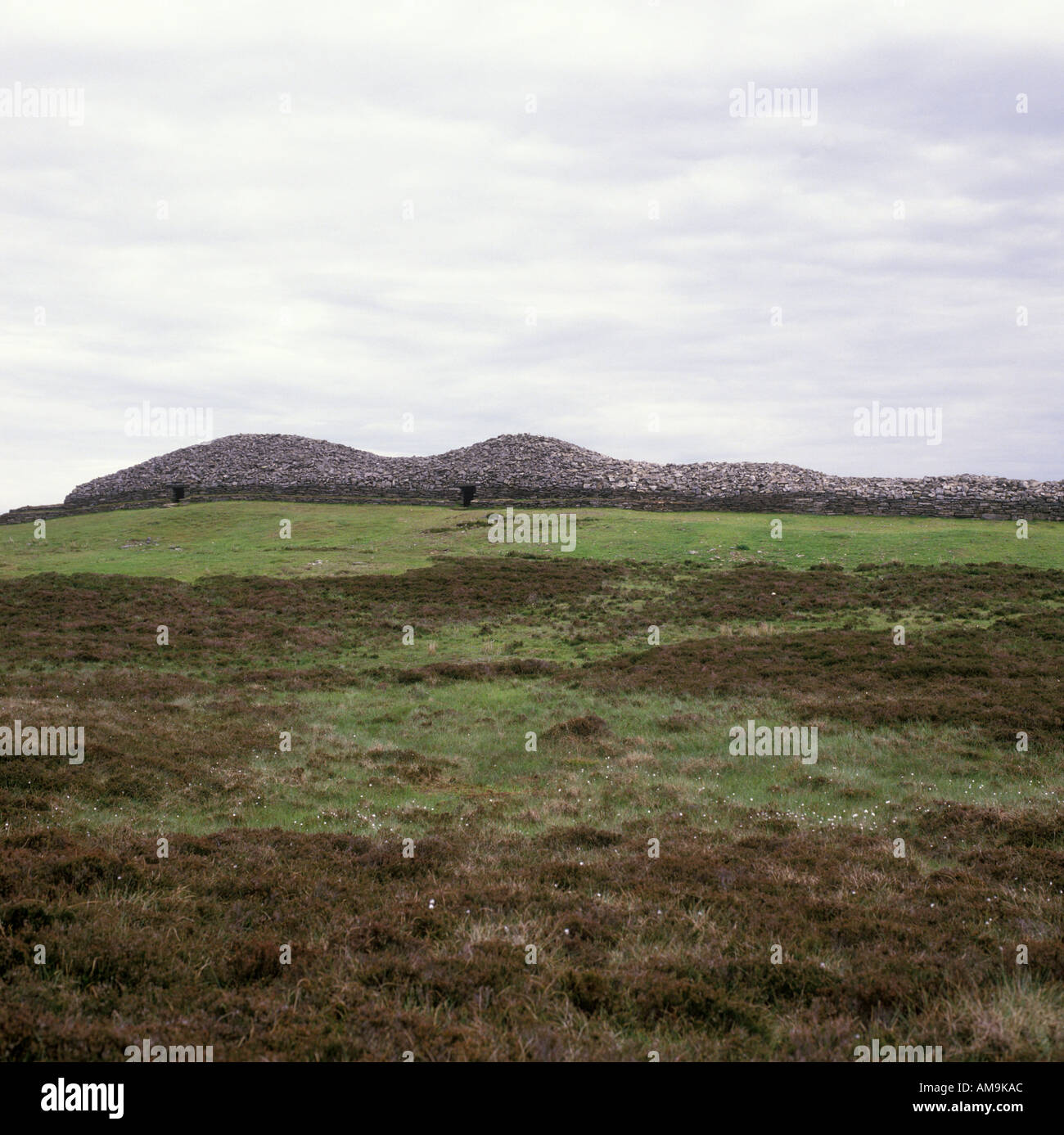 Grey Cairns of Camster prehistoric burial mound Highland Scotland Stock Photo