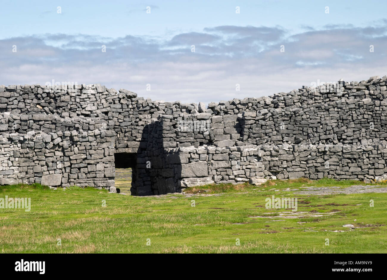 Dun Aonghasa Aran islands Ireland Stock Photo
