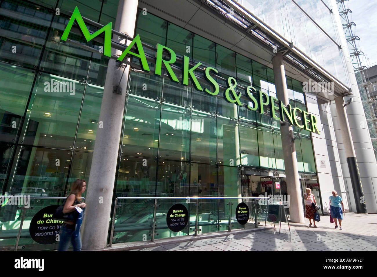 Marks Spencer store on Moorgate London Stock Photo
