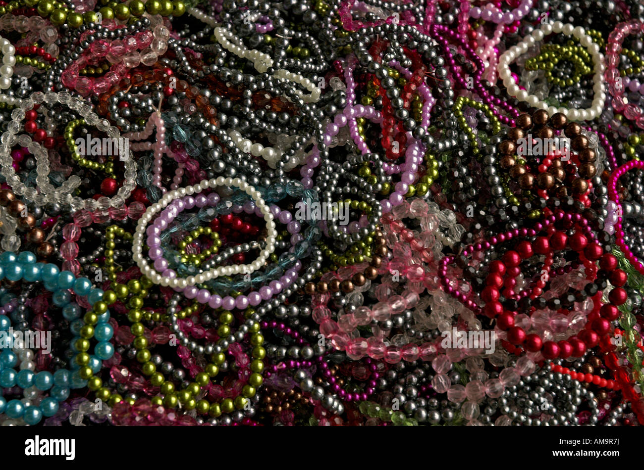 Bracelets on a market stall Stock Photo