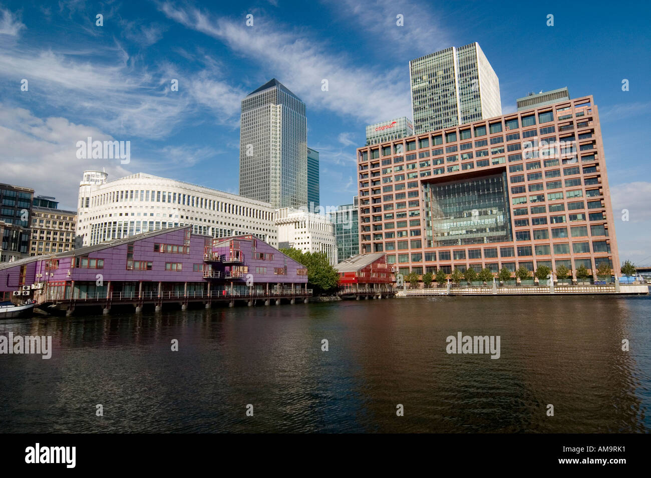 Reuters One Canada Square HSBC Citigroup Lehman Brothers (From left to right) London Stock Photo
