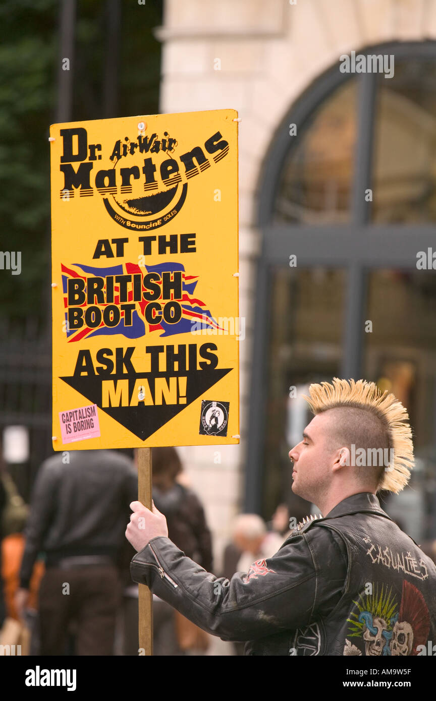 a punk advertising Dr Martens in Covent Garden London Stock Photo - Alamy