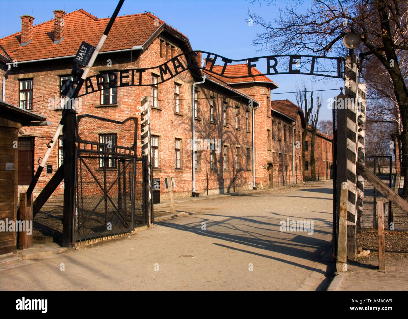 Nazi Concentration Camp in Auschwitz Poland Stock Photo