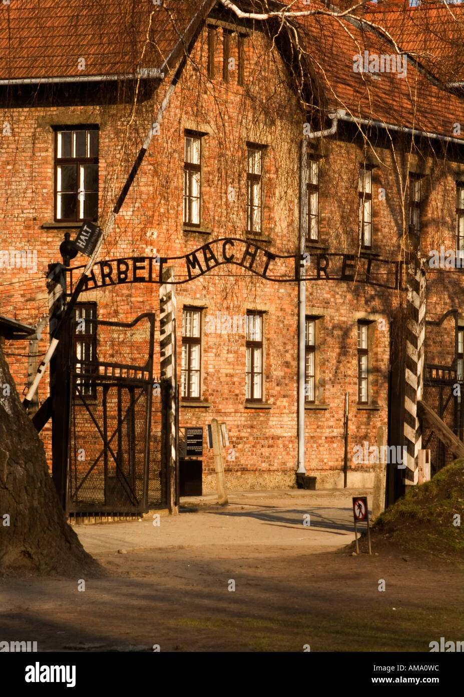 Nazi Concentration Camp in Auschwitz Poland Stock Photo