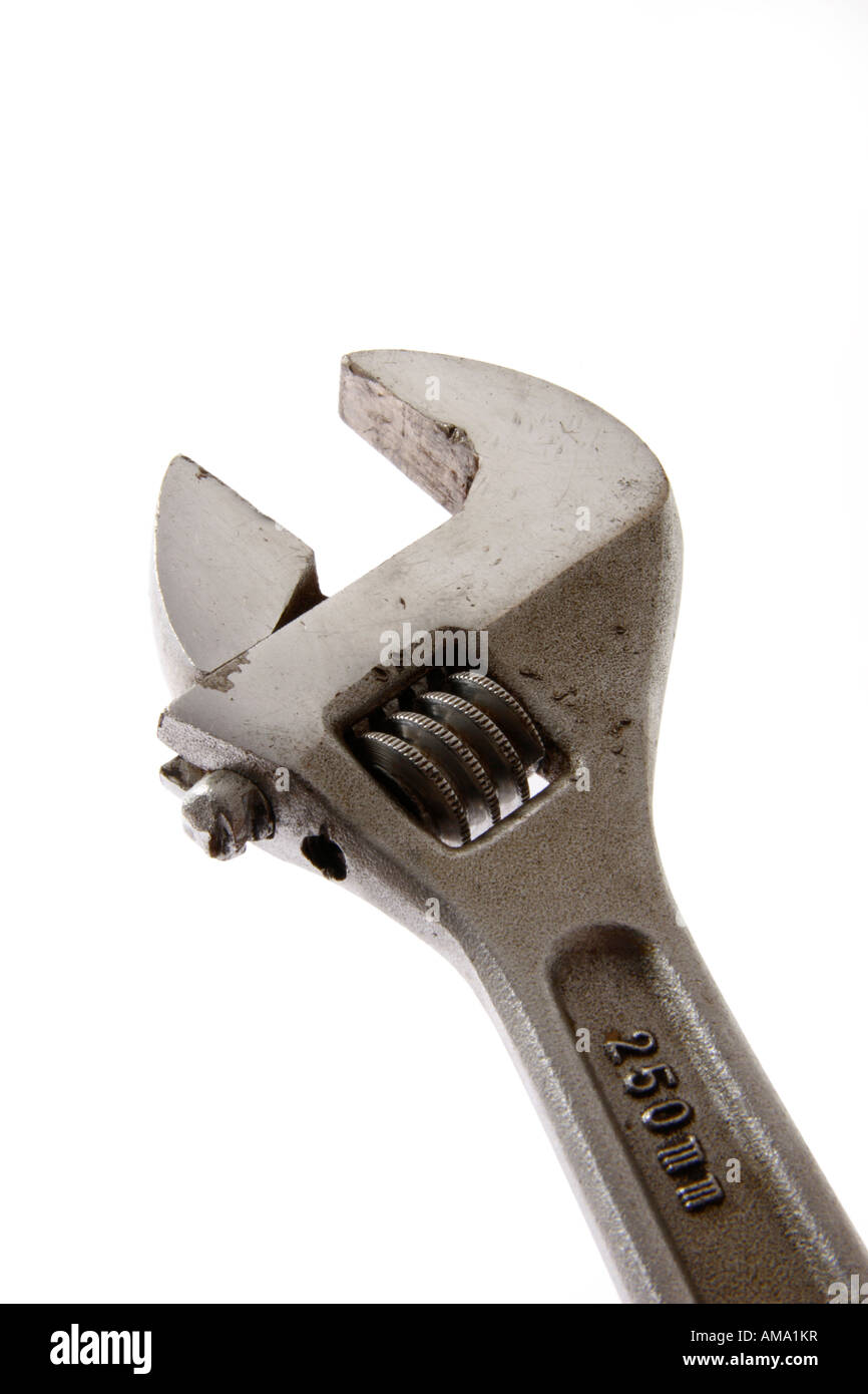 An old adjustable spanner Stock Photo Alamy