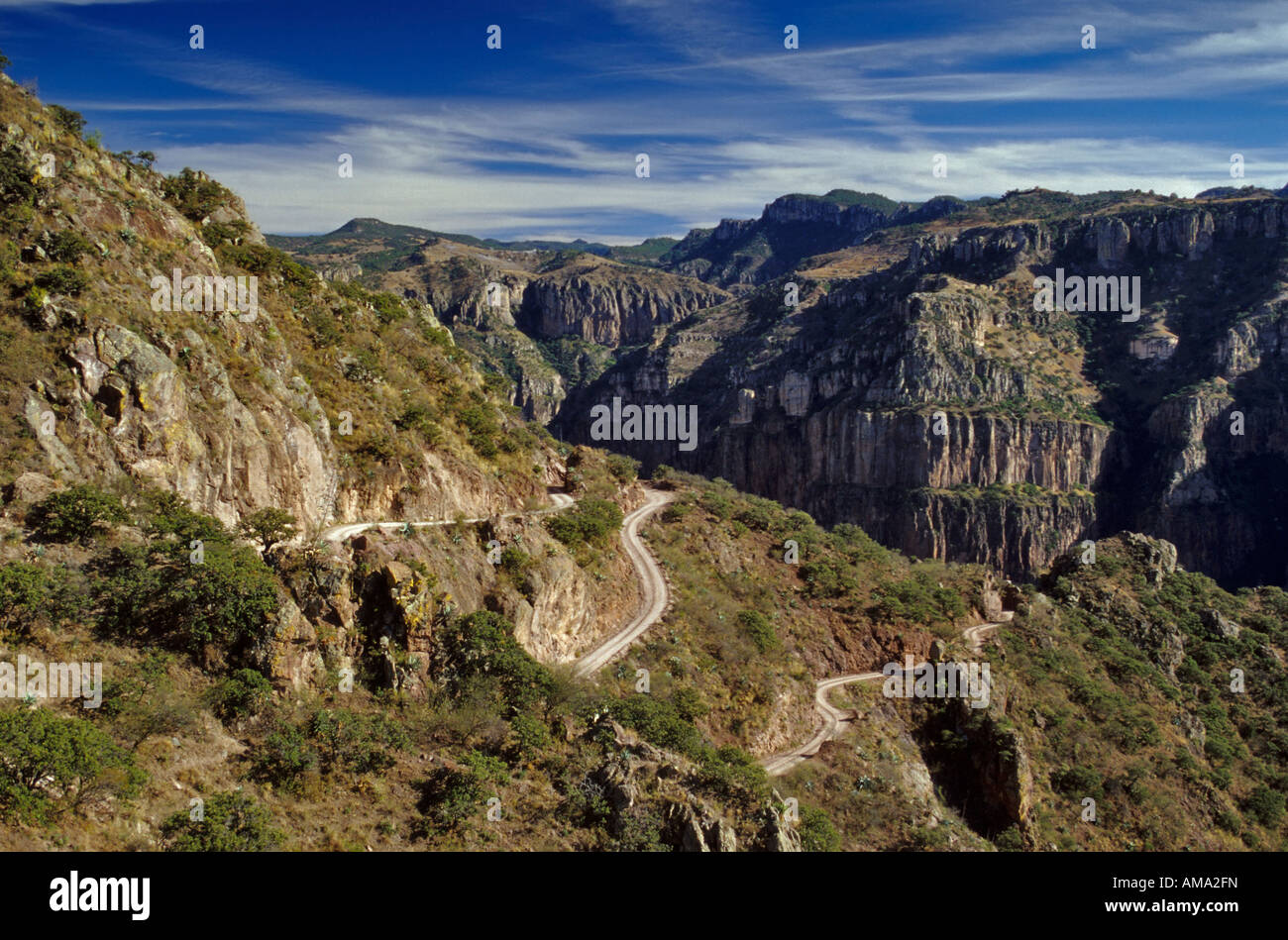 Road to Batopilas, Copper Canyon, Mexico Stock Photo