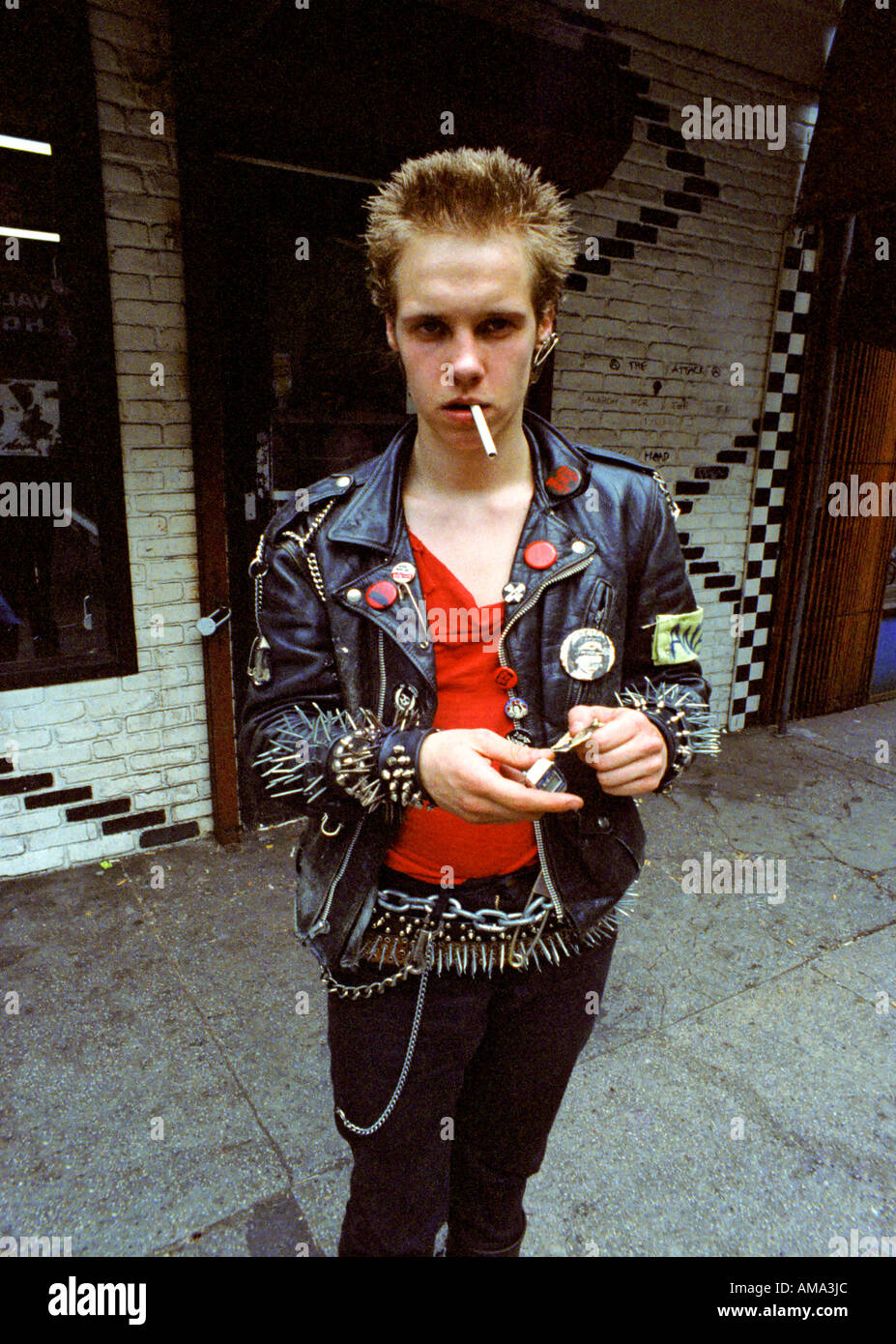 Punk of Eighties in New York Stock Photo - Alamy