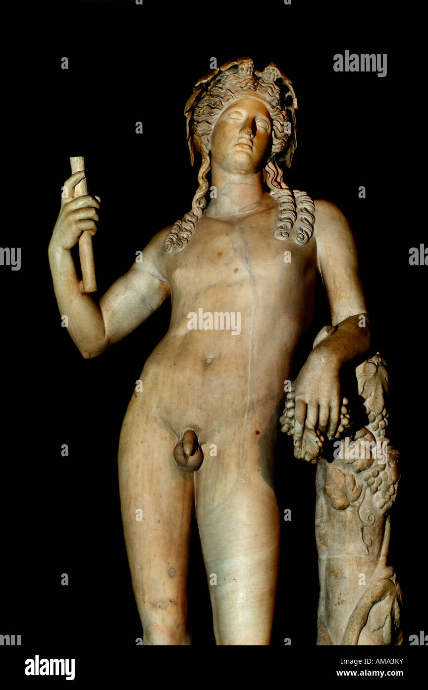 Bacchus God of Wine II cent Rome Roman Italy Italian Stock Photo