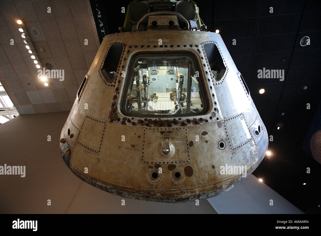 Apollo 11 command module at the National Air and Space museum in Washington DC Stock Photo