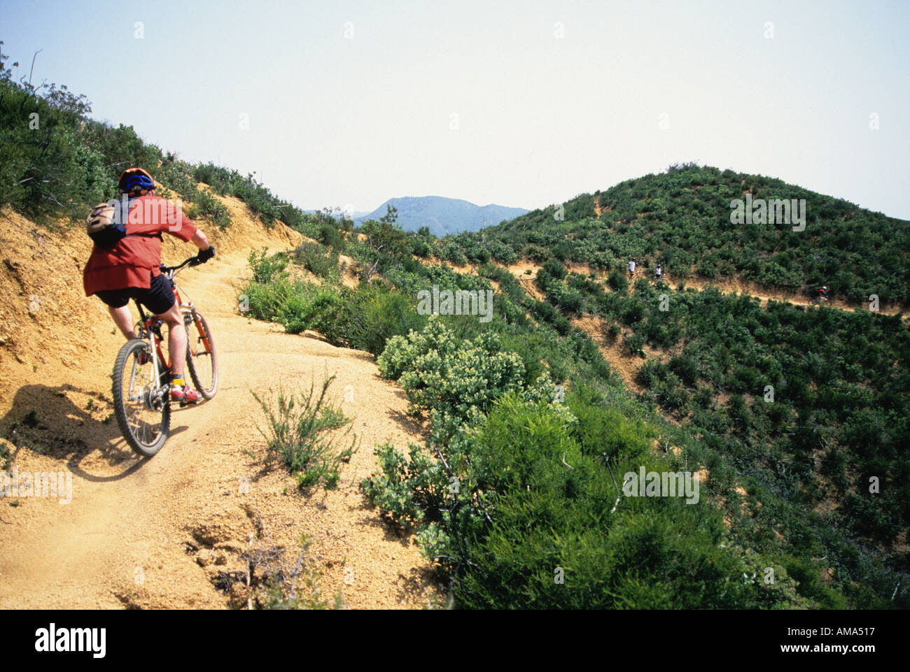 Sport Sports Mountain Biking on the San Juan Trail Orange County California USA Stock Photo