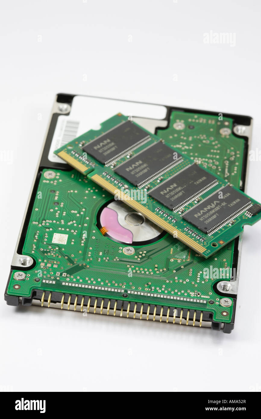 Hard disk and ram module Stock Photo - Alamy