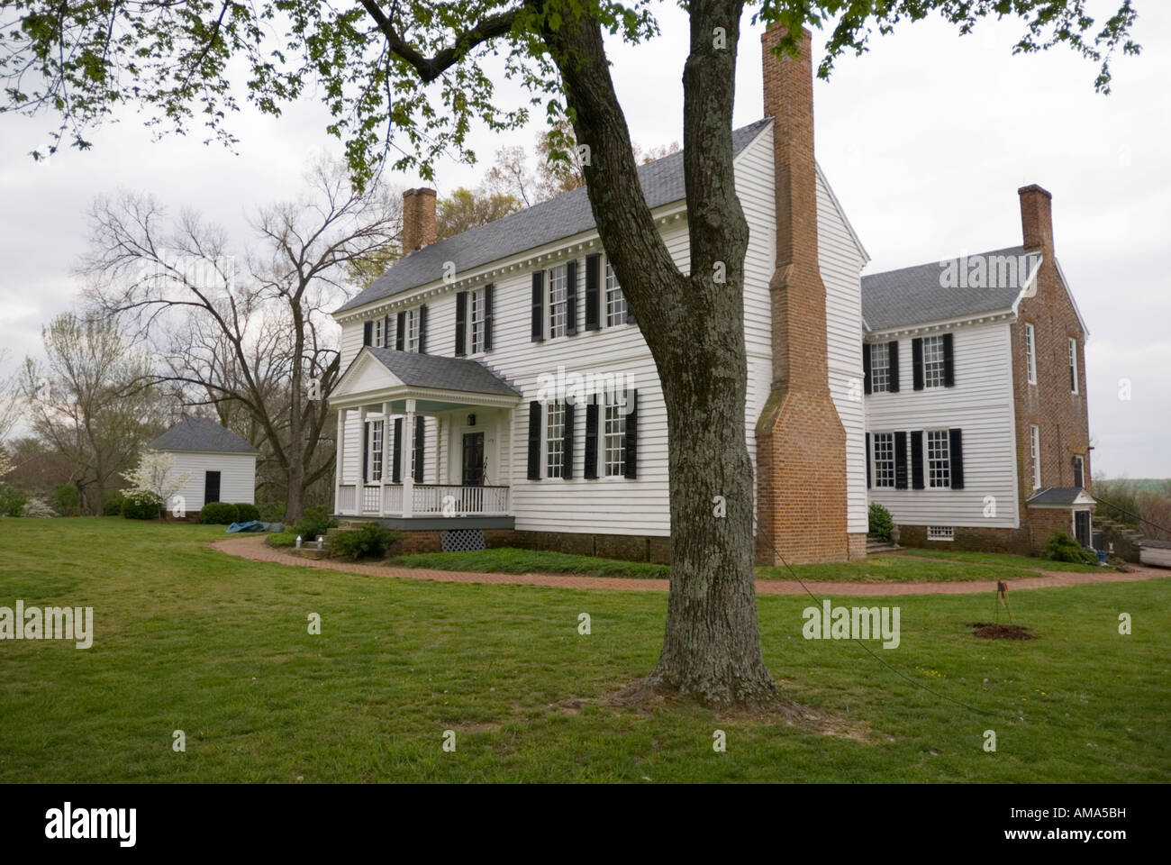 Tuckahoe, the boyhood home of Thomas Jefferson near Richmond, Virginia. Stock Photo