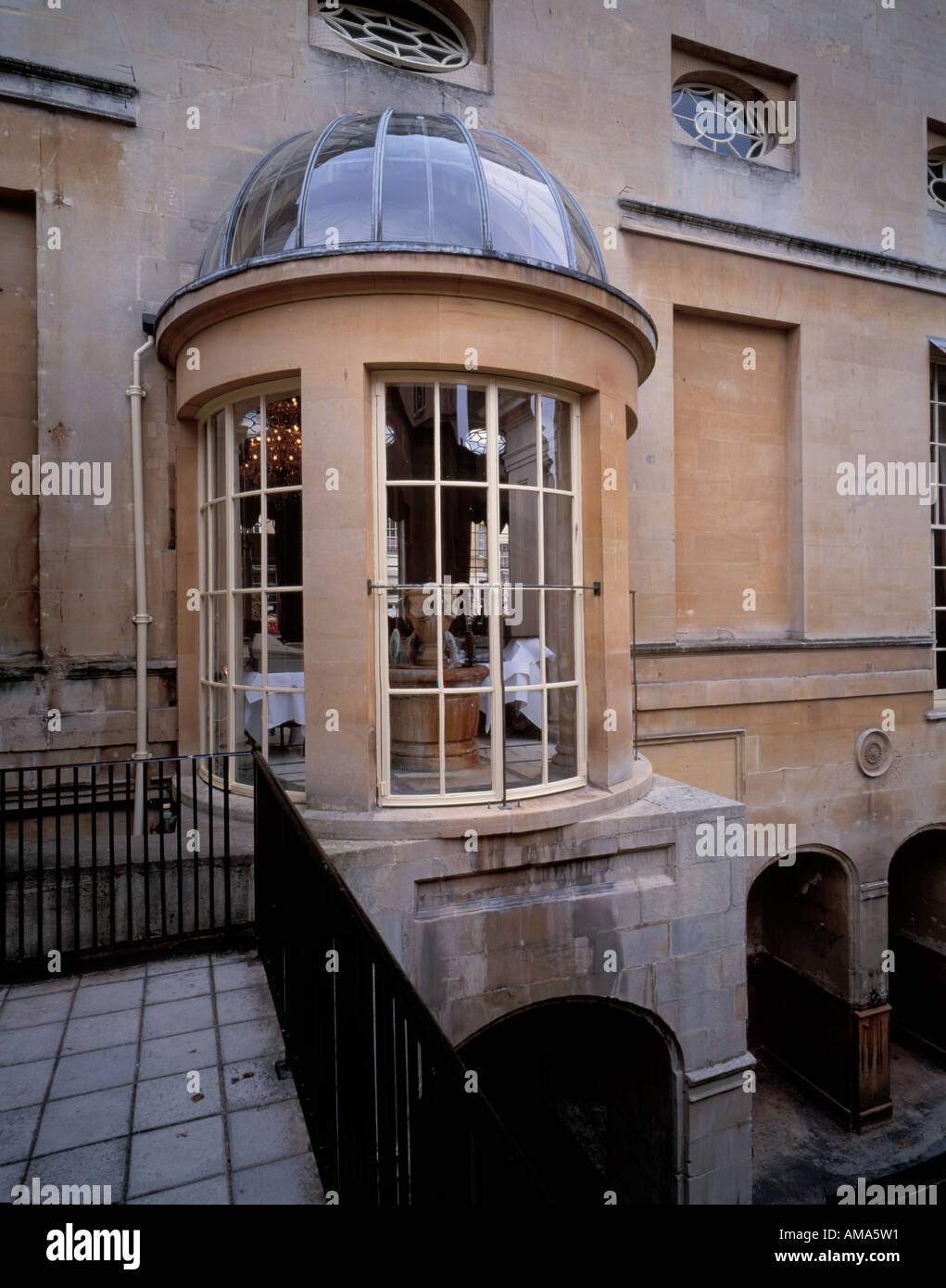 Window From Rome Baths Window of the Pump Room at Roman Baths Bath England Stock Photo - Alamy