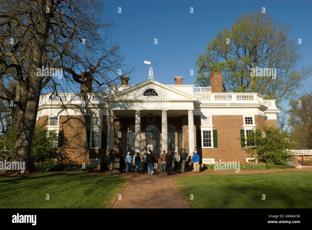 Thomas Jefferson's home, Monticello, in Virginia. Stock Photo