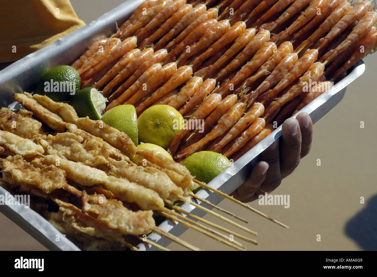 BRAZIL LOCAL SEAFOOD AT THE SURFER'S BEACH OF GERIBA, BUZIOS Photo © Julio Etchart Stock Photo
