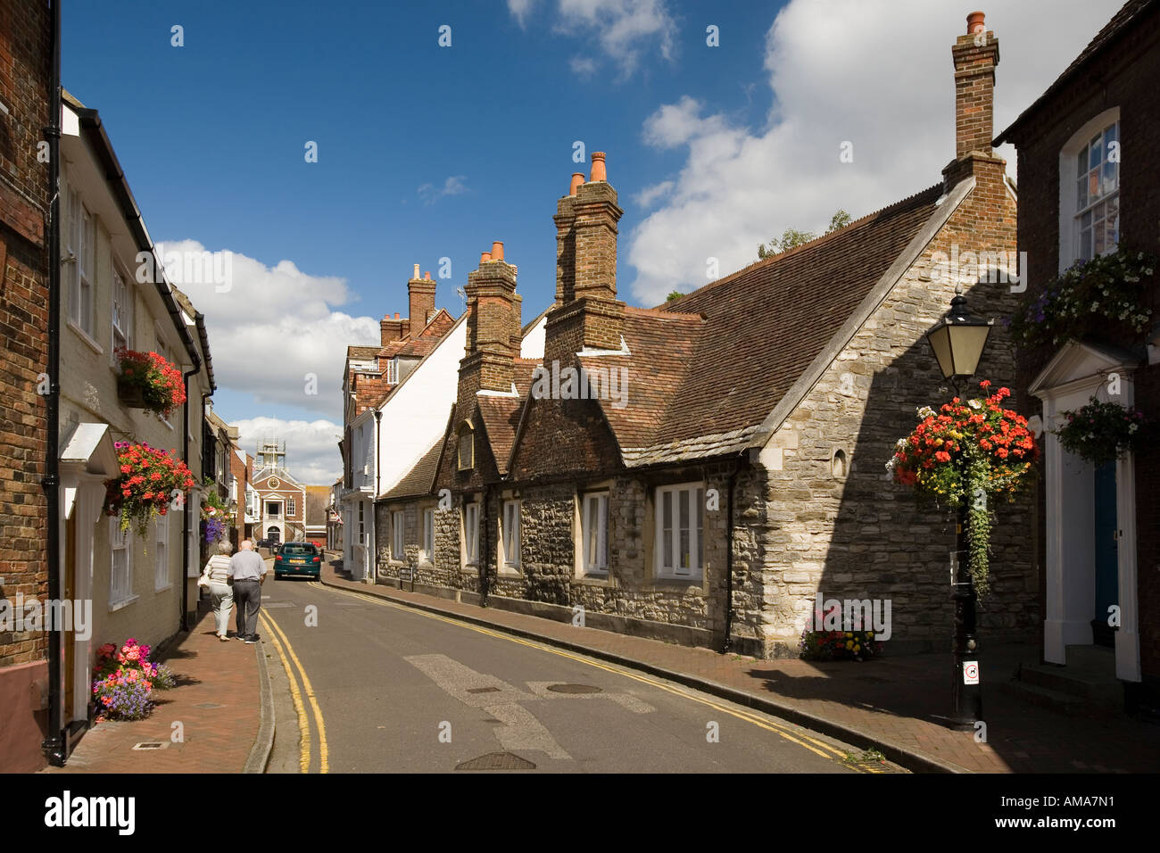 UK Dorset Poole Old Town Church Street St Almshouses Stock