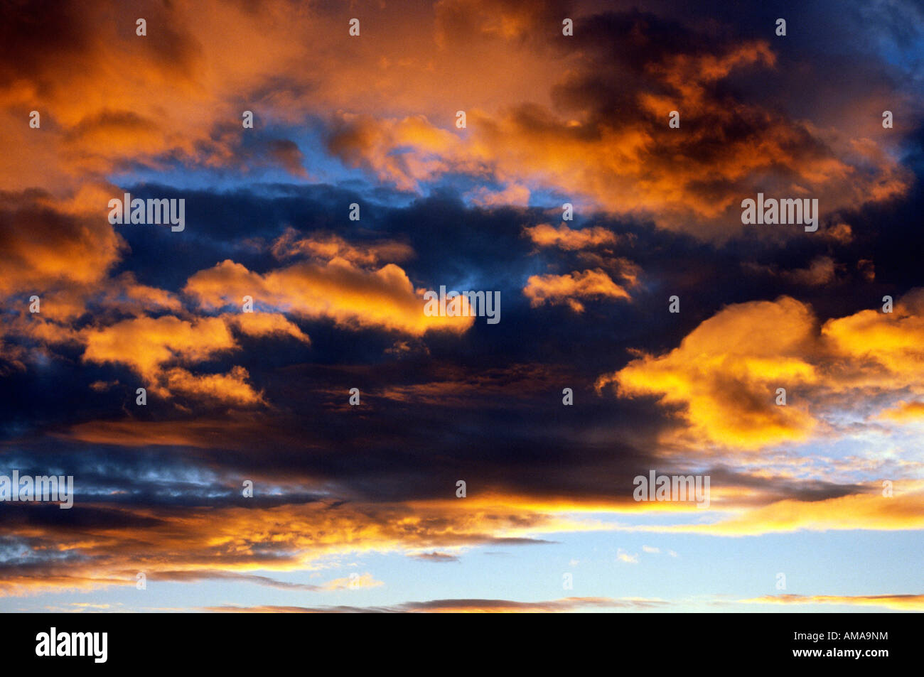 Summer clouds sunset Stock Photo - Alamy