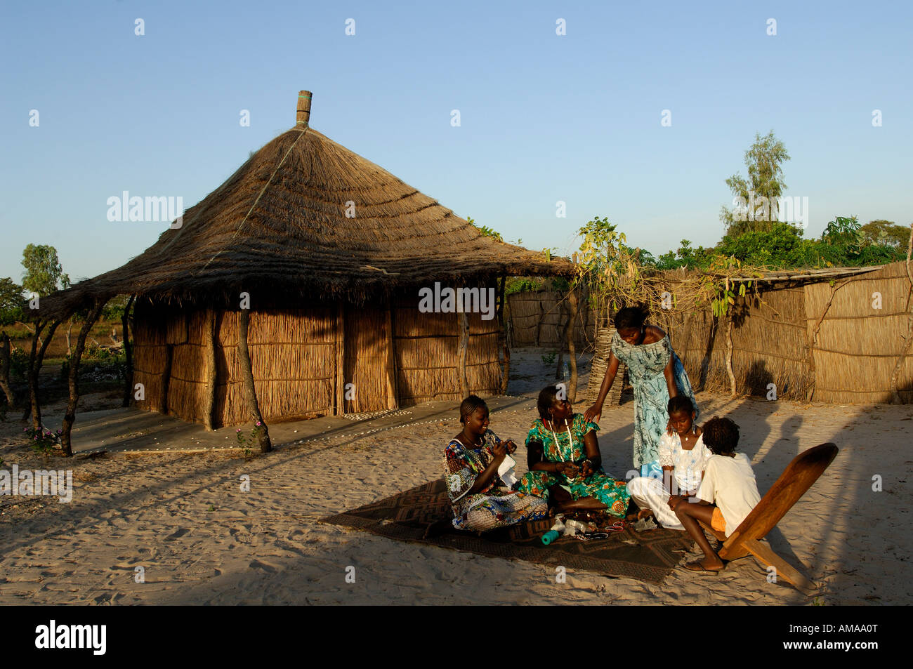 Senegal, Saloum River Delta, village in
