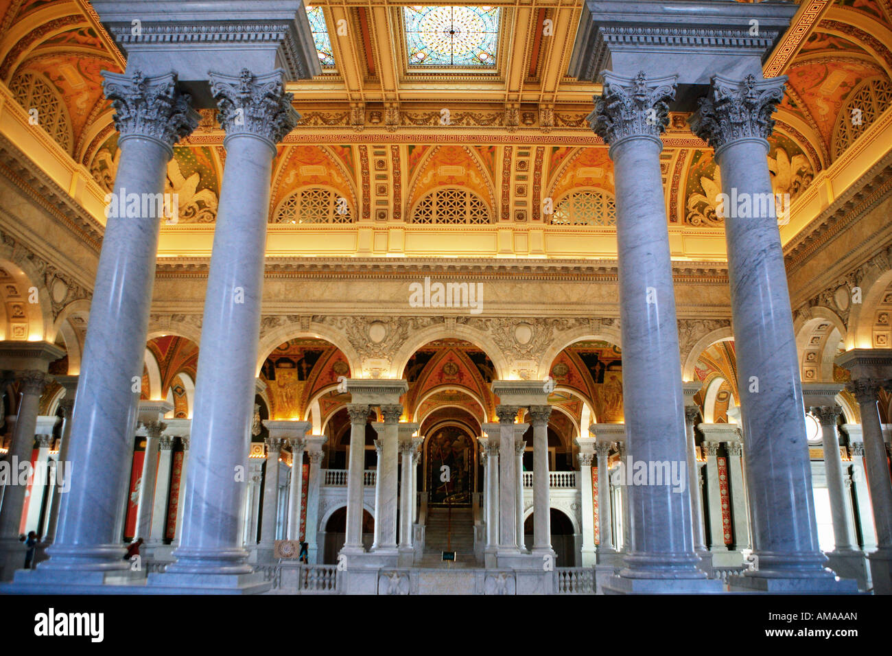 The great hall of the Library of Congress in Washington DC Stock Photo