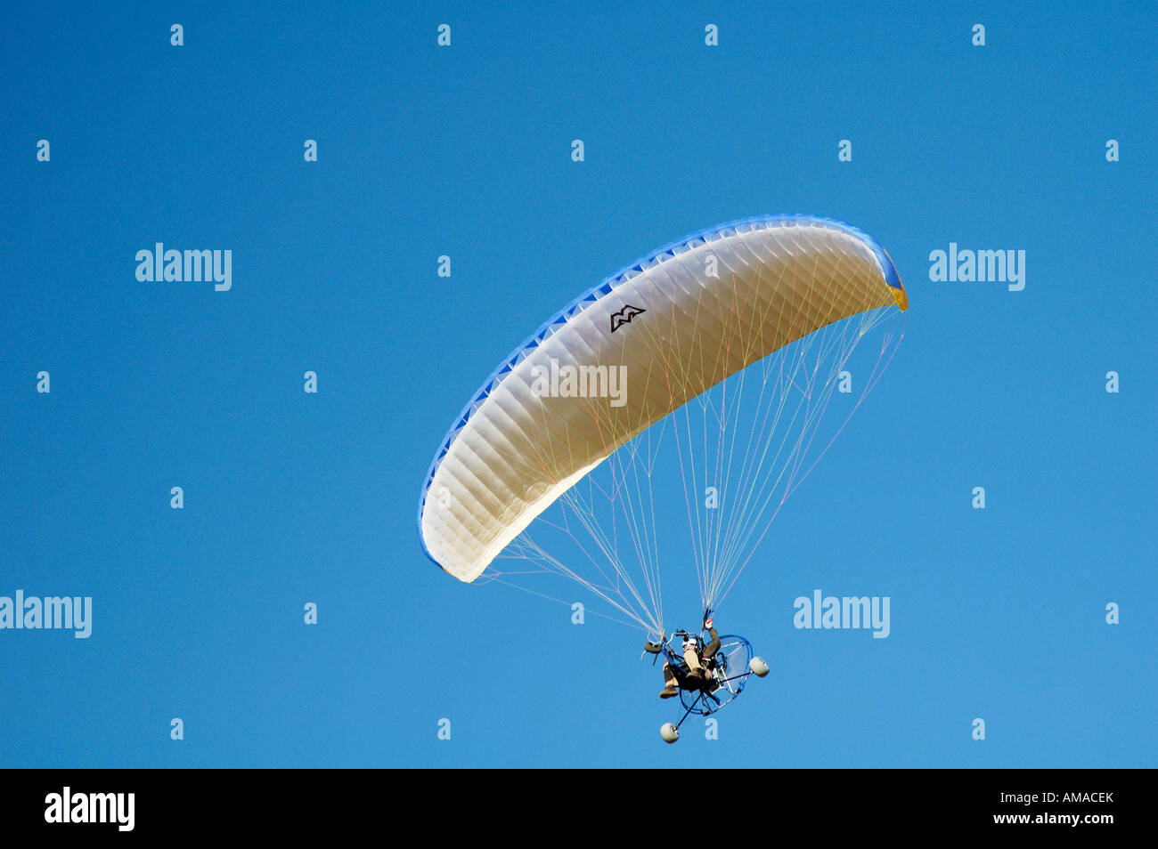 Powered paragliding over the Arizona desert Stock Photo Alamy