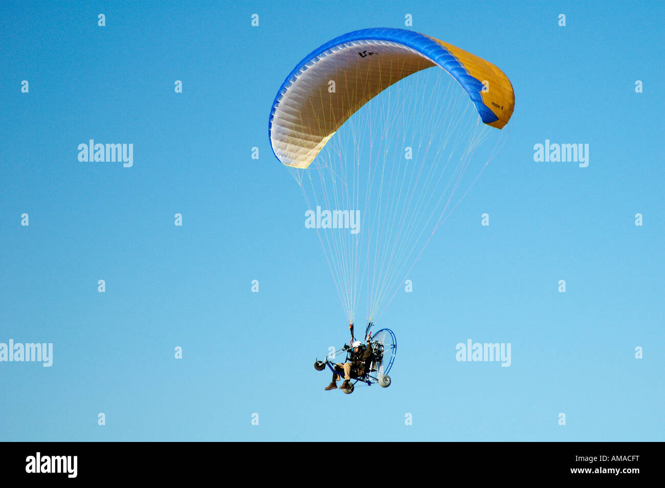 Powered paragliding over the Arizona desert Stock Photo Alamy