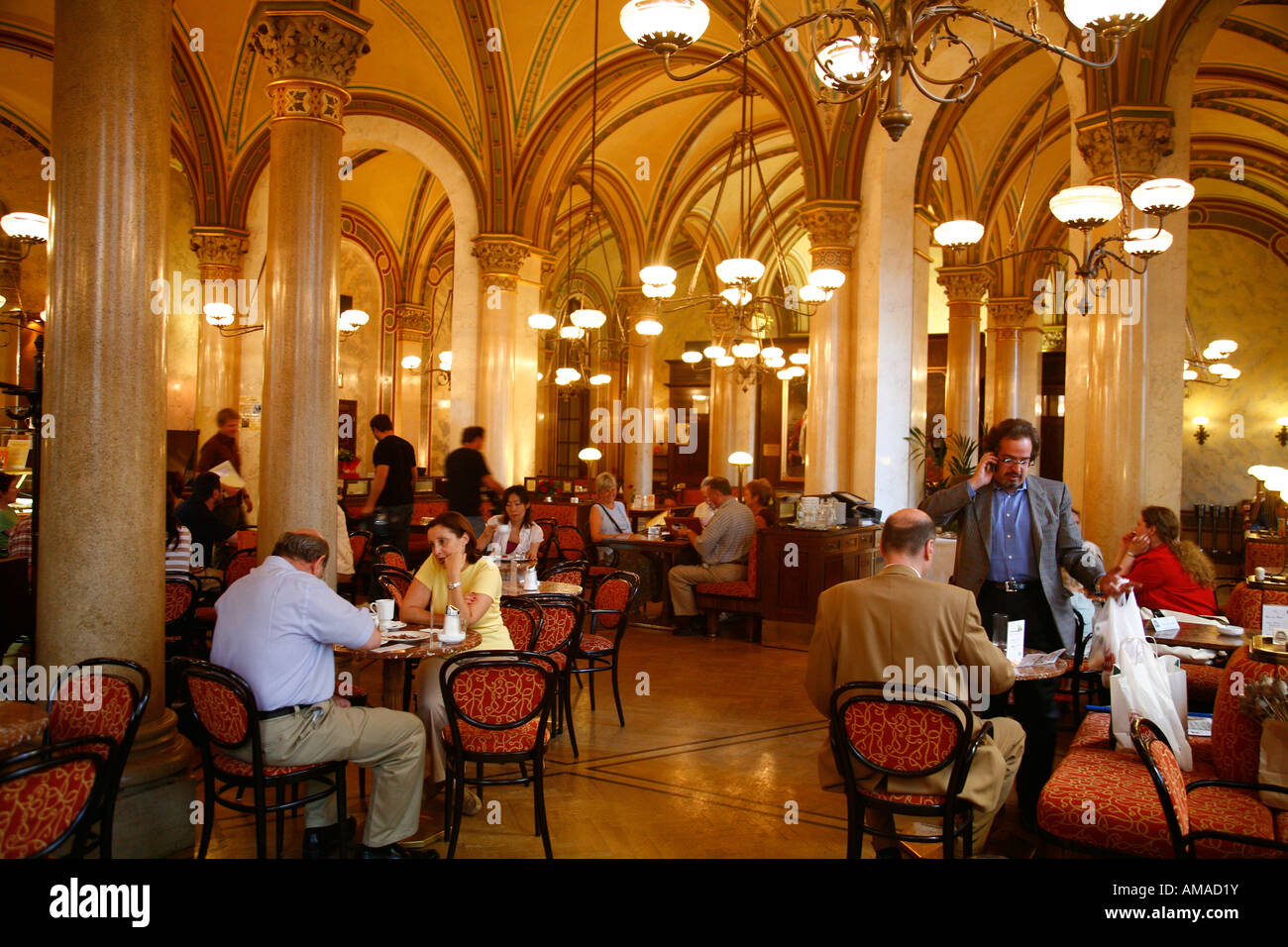 Aug 2008 - The famous Cafe Central Vienna Austria Stock Photo