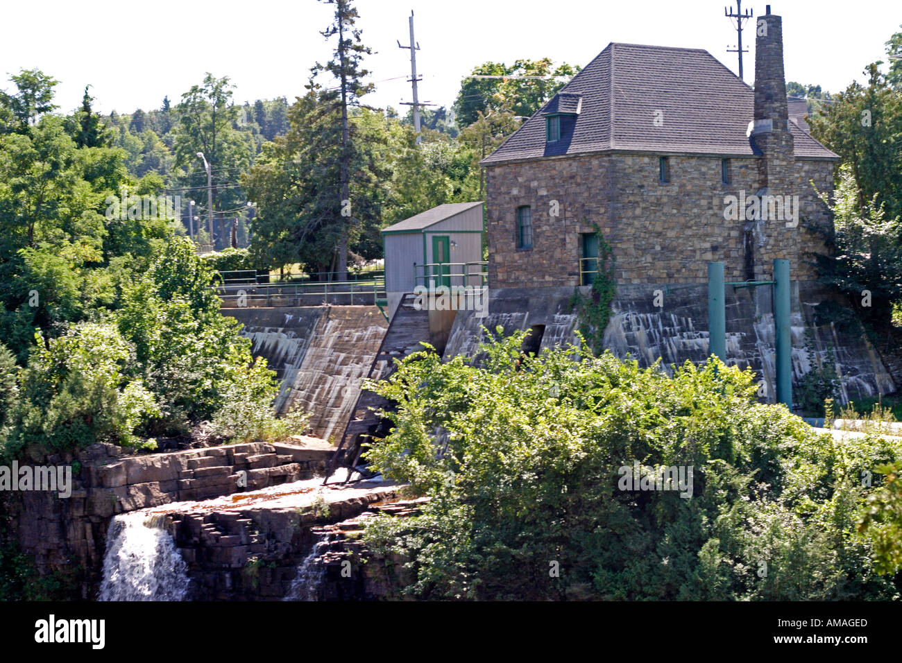 Old Mill near Ausable Chasm in upstate New York USA Stock Photo