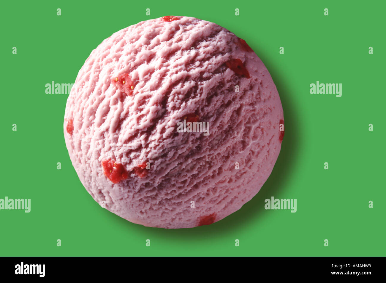 Scoop of strawberry ice cream Stock Photo