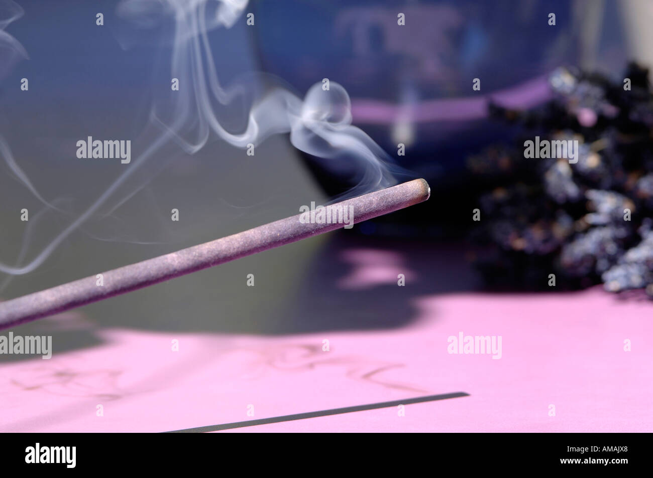 Purple incense stick hi-res stock photography and images - Alamy